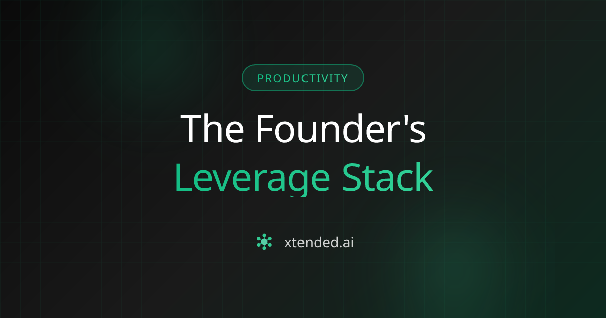 The Founder's Leverage Stack: How to 10x Output Without Hiring | Xtended